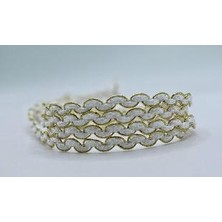 Onurteks Sarı Simli Zikzak Şerit 0,3 mm