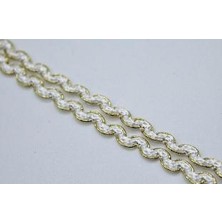 Onurteks Sarı Simli Zikzak Şerit 0,3 mm