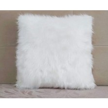 Yılmaz Home Peluş Kırlent Kılıfı - Beyaz