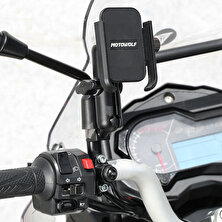 Motowolf Ayna Bağlantılı Motosiklet Bisiklet Telefon Tutucu Ayarlanabilir