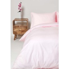Tekstil Home Tek Kişilik Lastikli Çizgili Pamuk Saten Nevresim Takımı Genç Çocuk