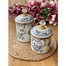 Rossev Blue Emaye Kavanoz-15 cm