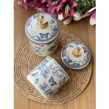 Rossev Blue Emaye Kavanoz-15 cm