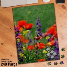 Asilmeydan Asil Hobi Rengarenk Kır Çiçekleri - Manzara - Doğa Yapboz - Ayak Destekli Çerçeveli 240 Parça Puzzle