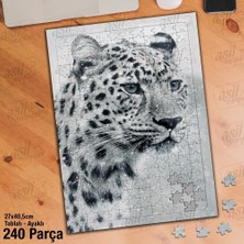 Asilmeydan Asil Hobi Leopar - Vahşi Yaşam - Yırtıcı Hayvan Yapboz -Ayak Destekli Çerçeveli 240 Parça Puzzle