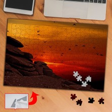 Asilmeydan Kızıl Gökyüzünde Uçan Kuşlar 240 Parça Puzzle Yapboz TABLO-3029