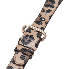 PLM Apple Watch Uyumlu Deri Kordon 38-40-41MM Roma Leopar