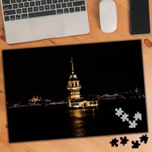 Asilmeydan Siyah Gecede Nazlı Kız Kulesi 240 Parça Puzzle Yapboz -74747
