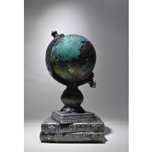 Ekinoks Art Dekoratif Gri/antrasit Dünya Kitaplı Polyester Obje