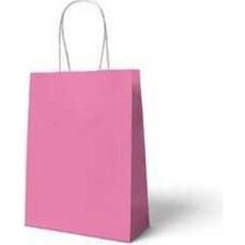 Parti Sürprizi Bebek Pembe Büküm Saplı 6 Adet Hediye Çantası 22 x 24 cm