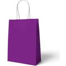 Parti Sürprizi Mor Büküm Saplı 6 Adet Hediye Çantası 22 x 24 cm