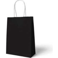 Parti Sürprizi Siyah Büküm Saplı 6 Adet Hediye Çantası