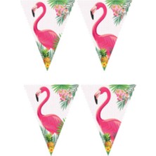 Parti Sürprizi Flamingo ve Arkadaşları Bayrak Afiş