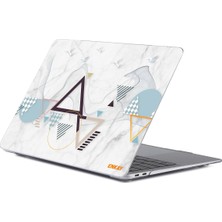 MacBook Pro 14.2 Inç A2442 2021 Için Geometri Serisi Laotop Kılıf Açık Mavi