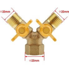 Fenteer 2 Yollu Gaz Boru Hattı Ayırıcı Kontrol Vanası Y Konnektör Adaptörü Erkek Iplik (Yurt Dışından)