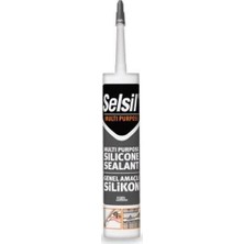 Selsil Silikon 280 Gr Gri Kartuş Şeffaf