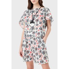 Emporio Armani Çiçek Desenli % 100 Pamuk Bluz Bayan Bluz 3L2K67 2ND1Z F133