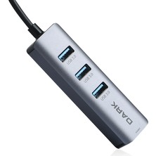 Dark USB3.1 Type C - 3 x USB3.0 HUB ve 1 x Gigabit Ethernet (DK-AC-U31X3GL)