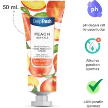 Deep Fresh Prebiyotik Nemlendirici El ve Vücut Kremi Şeftali 50 ml