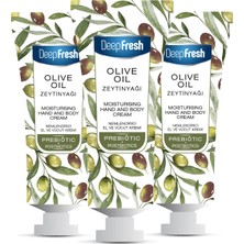 Deep Fresh Prebiyotik Nemlendirici El ve Vücut Kremi Zeytinyağı 50 ml 3 Adet