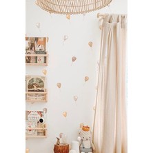 Msticker Soft Kahve Tonlarda Uçan Balonlar Çocuk Odası Dekorasyon Sticker Seti