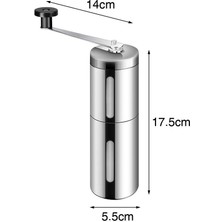 Shuai Yan Ayarlanabilir Ayarlı Paslanmaz Çelik Manuel Kahve Öğütücü - Gümüş (Yurt Dışından)