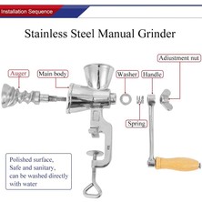 Manuel Tahıl Öğütücü El Krank Tahıl Değirmeni Paslanmaz Çelik Ev Mutfak Kahve Mısır Pirinç Soya Için Taşlama Aracı