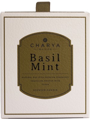 Charya Maison Basil Mint 230 G Doğal ve Vegan Mum