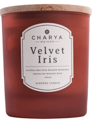 Charya Maison Velvet Iris 230 G Doğal ve Vegan Mum