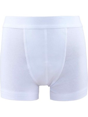 Blackspade Erkek Çocuk Boxer 3'lü Paket Beyaz Yumuşak Pamuk Elastan Kumaş ile Rahat Tasarım