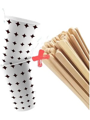 Ekol Ambalaj Karton Bardak 6.5 Oz 1.000 Adet Tahta Karıştırıcı