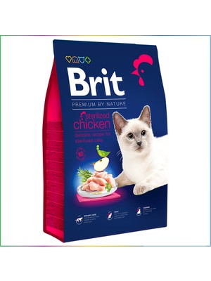 Brit Care Premium By Nature Tavuklu Kısırlaştırılmış Kedi Maması 8 kg Süper Premium Lezzet