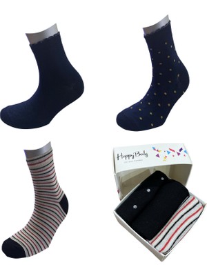 Happy Body Çorap (Art Nm 24271-1) 3lü Set Kadın Çorabı Simli Kısa Konc