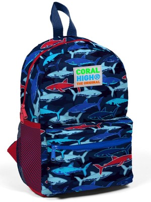 Coral High Kids İki Bölmeli Sırt Çantası Lacivert Kırmızı Renkli 23518 Çocuklar İçin