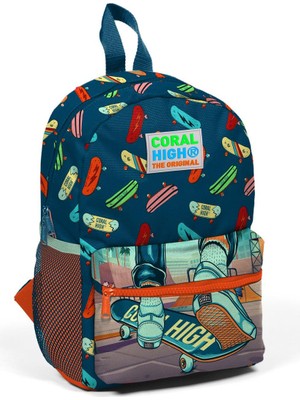 Coral High Kids Turuncu İki Bölmeli Sırt Çantası Eğlenceli Tasarım 23523 Çocuklar İçin