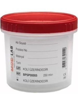 Yerli Patoloji Numune Saklama Spesmen Kabı 250 ml 25 Adet