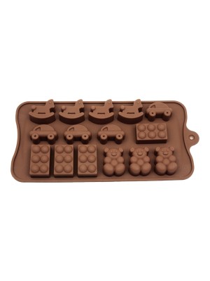 Pastry planet lego oyuncak silikon çikolata kalıbı