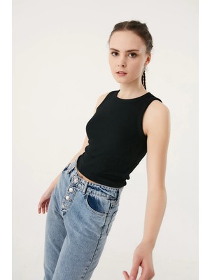FullaModa Halter Yaka Fitilli Body