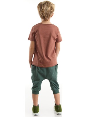 Denokids Cool Gang Erkek Çocuk T-shirt Kapri Şort Takım