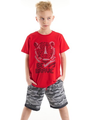 Mushi Cesur Kaplan Erkek Çocuk T-Shirt Şort Takım