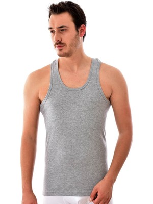 Tutku Erkek 6'lı Penye Atlet Gri 0101-