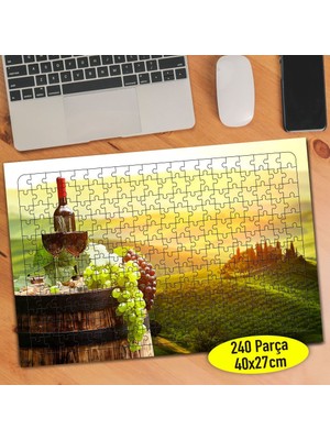Asilmeydan Toskana Italya Üzüm Şarap Fıçısı 240 Parça Puzzle YAPBOZ-921749