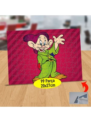 Asilmeydan Şapkalı Sevimli Şapşal Cüce 99 Parça Puzzle Yapboz Tablo-904910
