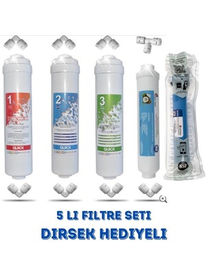 Liberti Kapalı Kasa Su Arıtma Cihazı Filtresi 5li Filtre Seti Membranlı