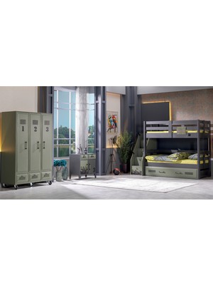 Doressa Yosemite Green Ranzalı Genç Odası Takımı