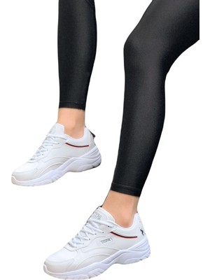 U.S. Polo Assn. Tracey Yüksek Taban Beyaz Kadın Sneaker Spor Ayakkabı V9