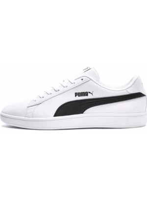 Puma Smash V2 Buck Erkek Günlük Spor Ayakkabı 365160 07 Beyaz-Syh