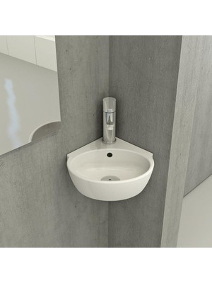 Bocchi Mi̇ni̇ Köşe Lavabo 30 cm Beyaz 1392-001-0126