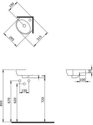 Bocchi Mi̇ni̇ Köşe Lavabo 30 cm Beyaz 1392-001-0126