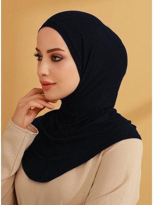 Tuva Pratik Jersey Hijab Türban - Lacivert - Tuva